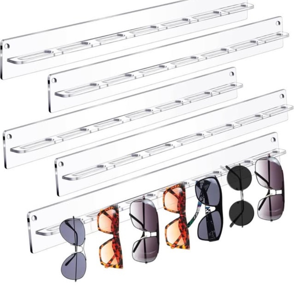 Sunglasses Display 5 Pack Acrylic Organizer Wall Mount Never Opened
